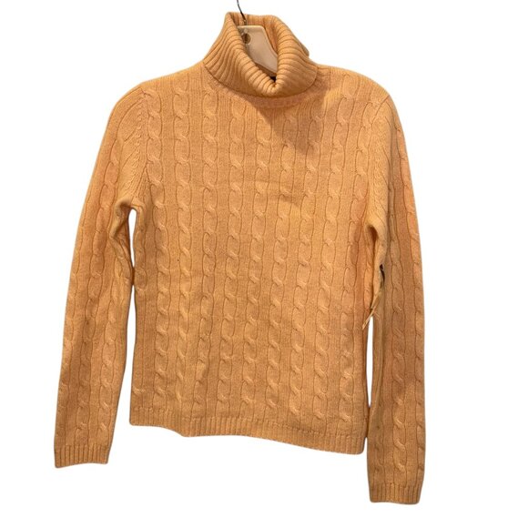 Lord & Taylor pink Spring Easter 100% cashmere cableknit NEW NWT sweater XS $160 - Picture 1 of 4